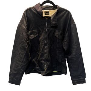 Draggin Jeans Kevlar Jacket Mens Large Black Full Zip Motorcycle Made Australia